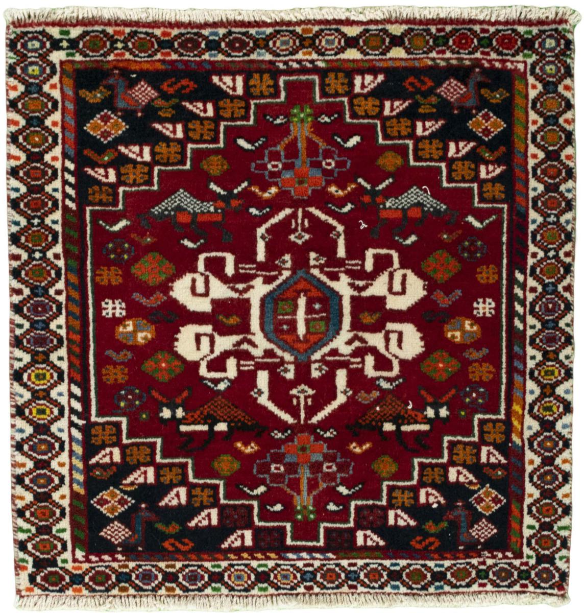 Tapis persan Shiraz 60x59 60x59, Tapis persan Noué à la main