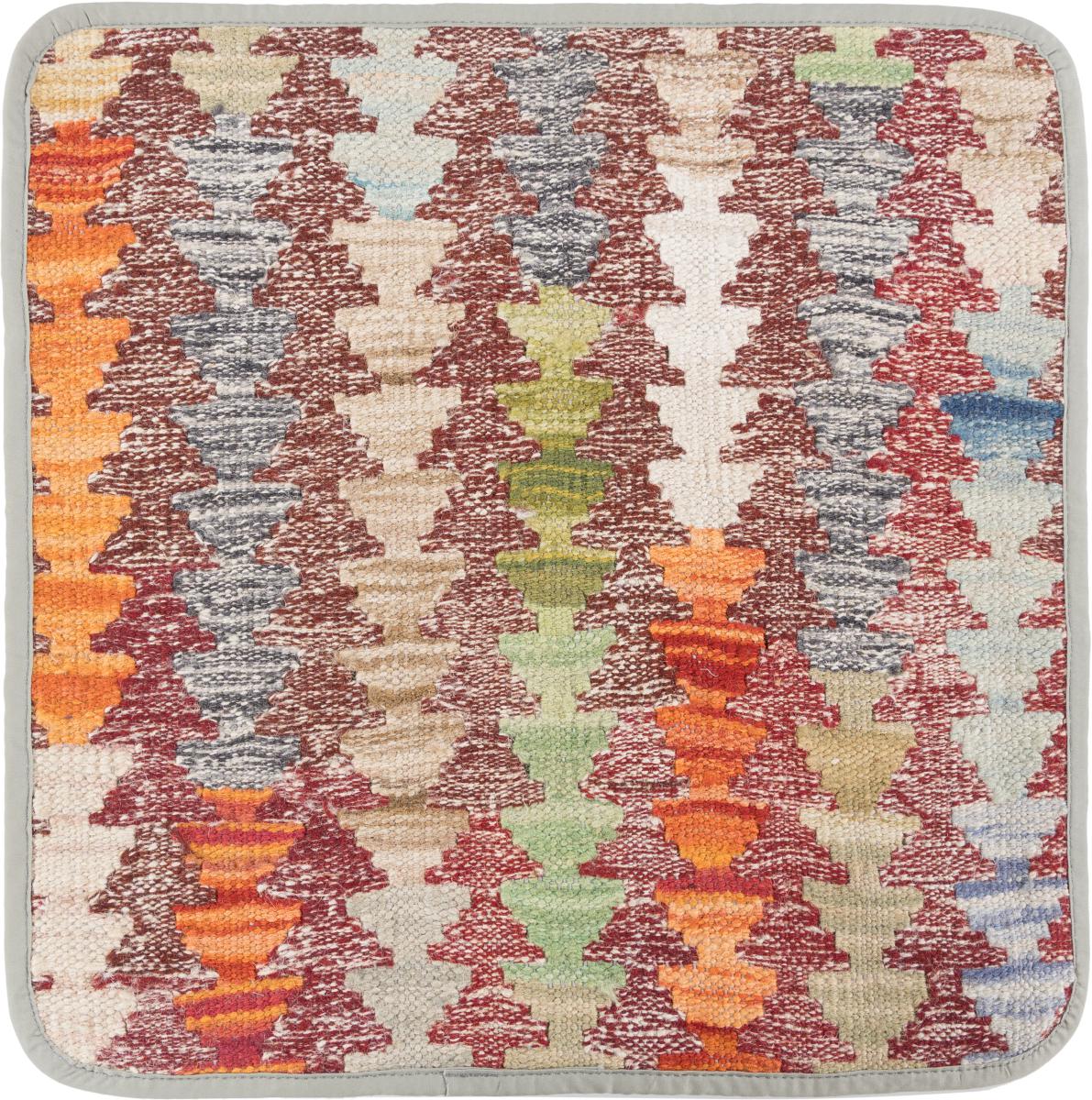Afghan rug Kilim Afghan Cushion Cover 45x45 45x45, Persian Rug Knotted by hand