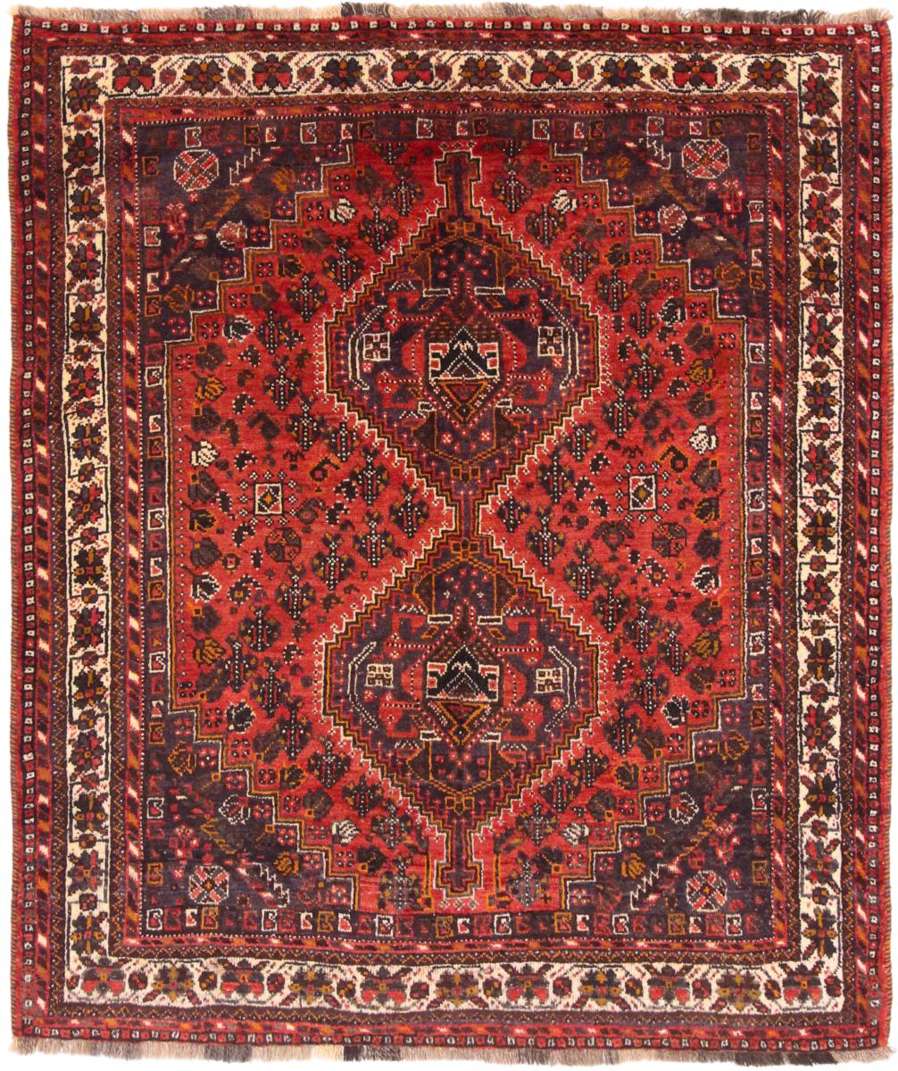 Tapete persa Shiraz 201x171 201x171, Tapete persa Atado à mão