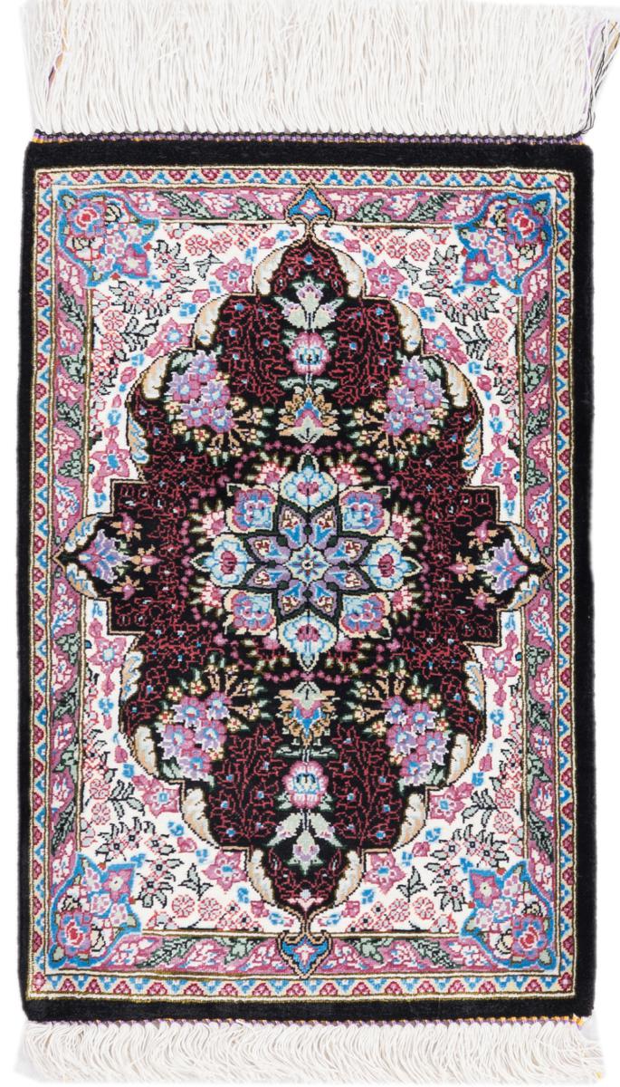 Persian Rug Qum Silk 46x28 46x28, Persian Rug Knotted by hand