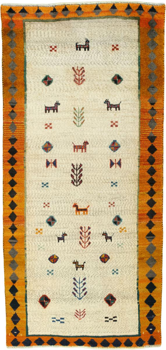 Persian Rug Persian Gabbeh Ghashghai 6'2"x3'0" 6'2"x3'0", Persian Rug Knotted by hand