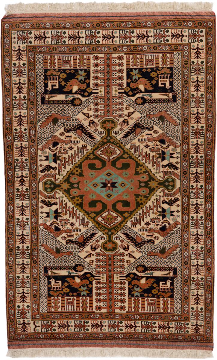 Tapis persan Ghutschan 193x124 193x124, Tapis persan Noué à la main