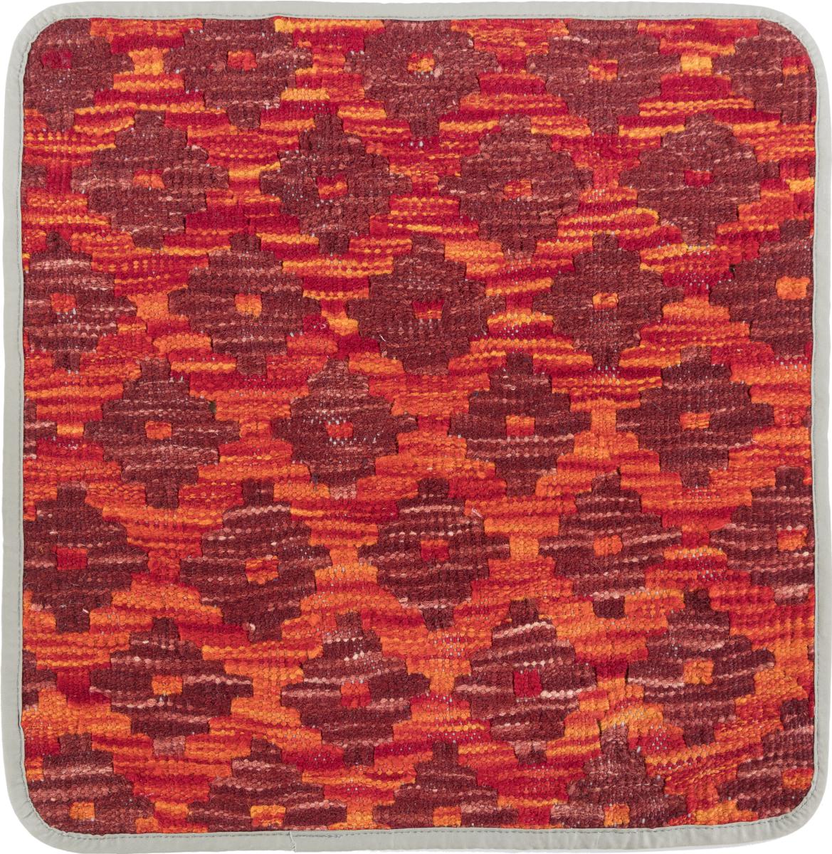 Afghan rug Kilim Afghan Cushion Cover 45x45 45x45, Persian Rug Knotted by hand
