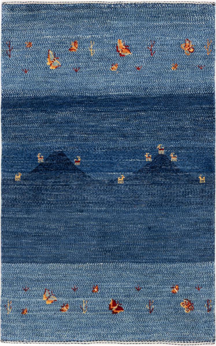 Tapete persa Persa Gabbeh Loribaft Tabiibaft 125x82 125x82, Tapete persa Atado à mão