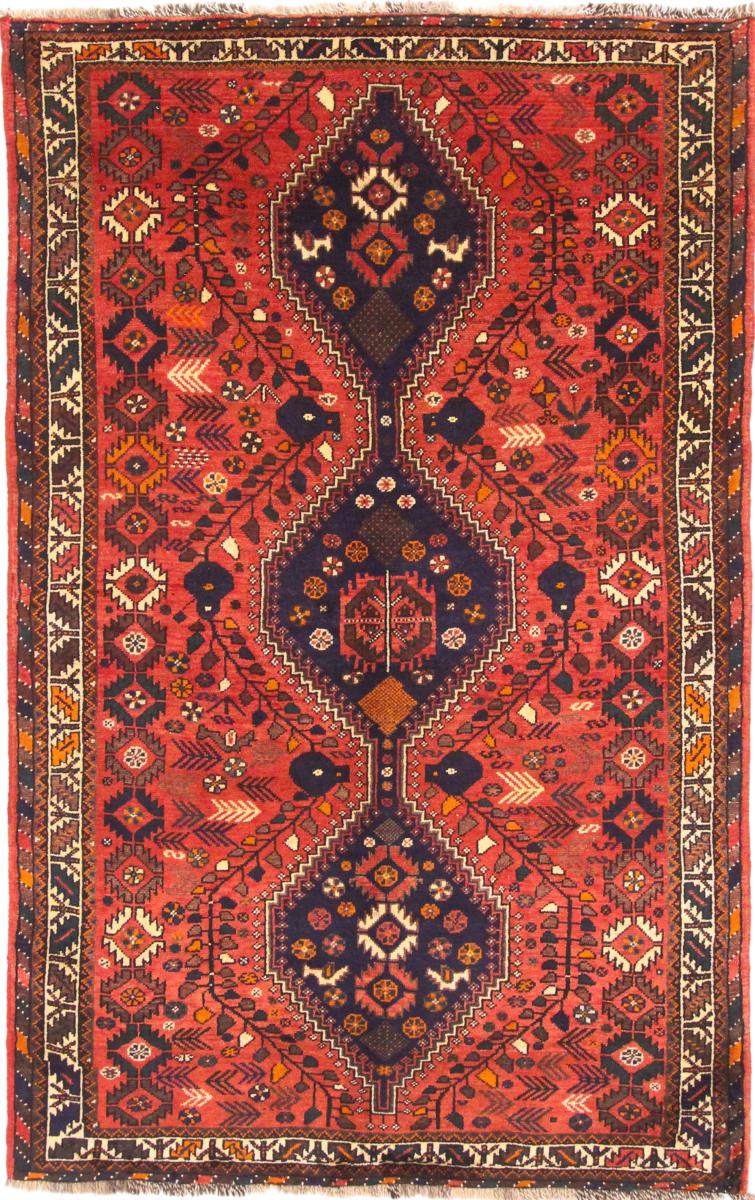 Persisk tæppe Shiraz 253x159 253x159, Persisk tæppe Knyttet i hånden