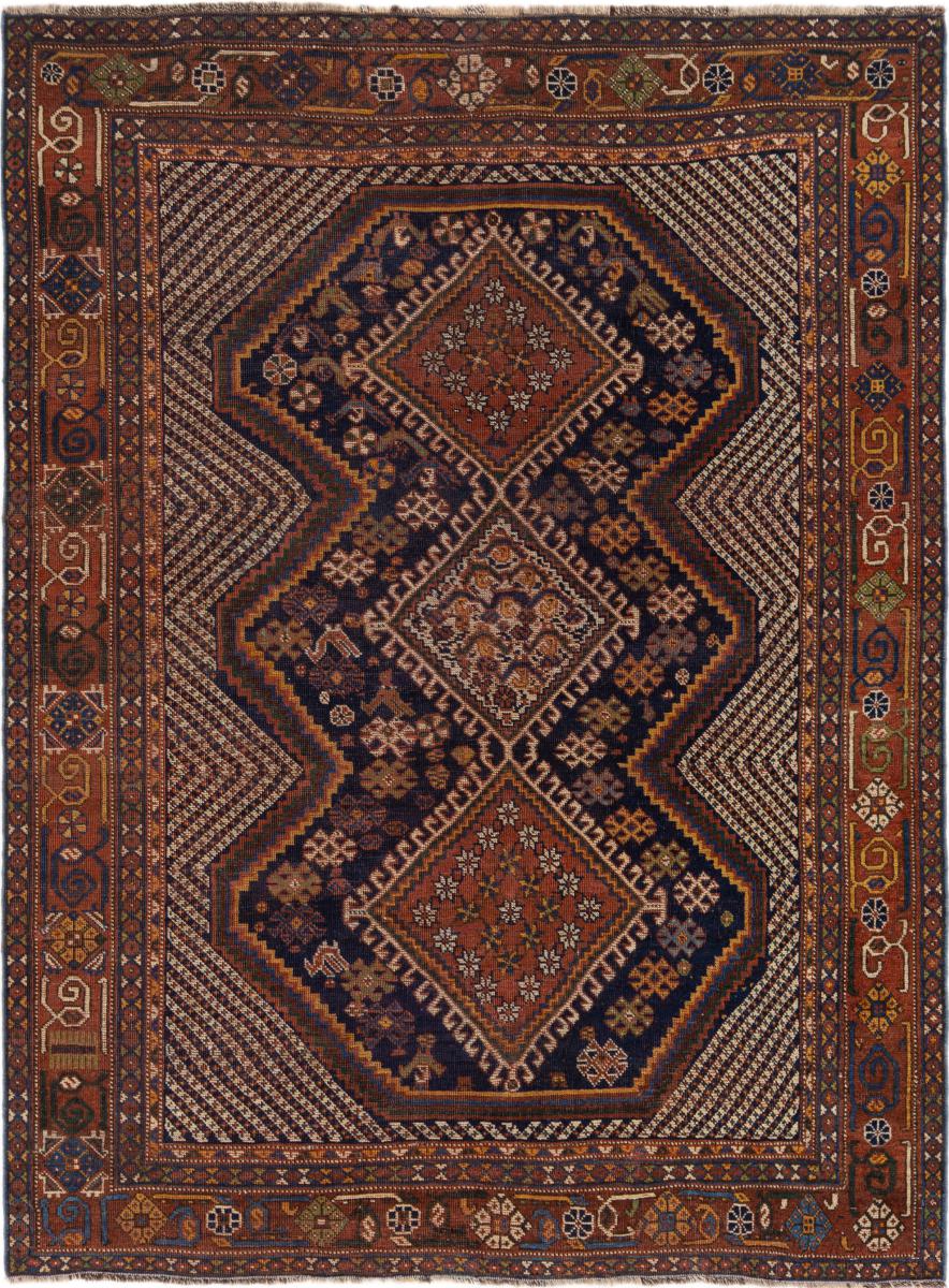 Tapis persan Shiraz Ancien 199x143 199x143, Tapis persan Noué à la main