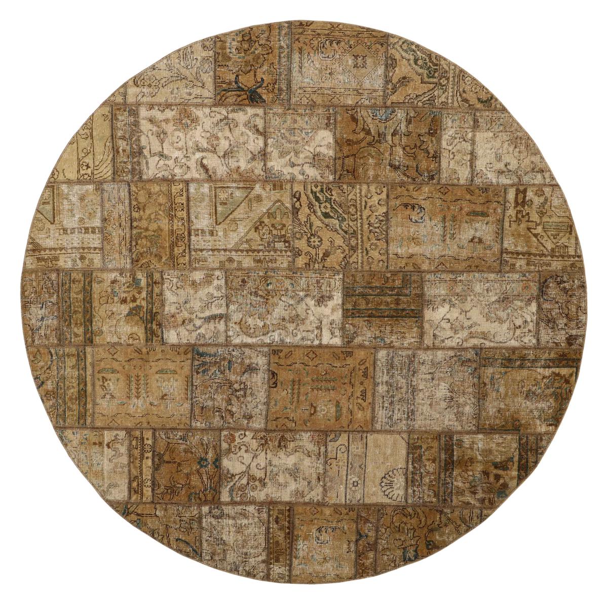 Perserteppich Patchwork 251x251 251x251, Perserteppich Handgeknüpft