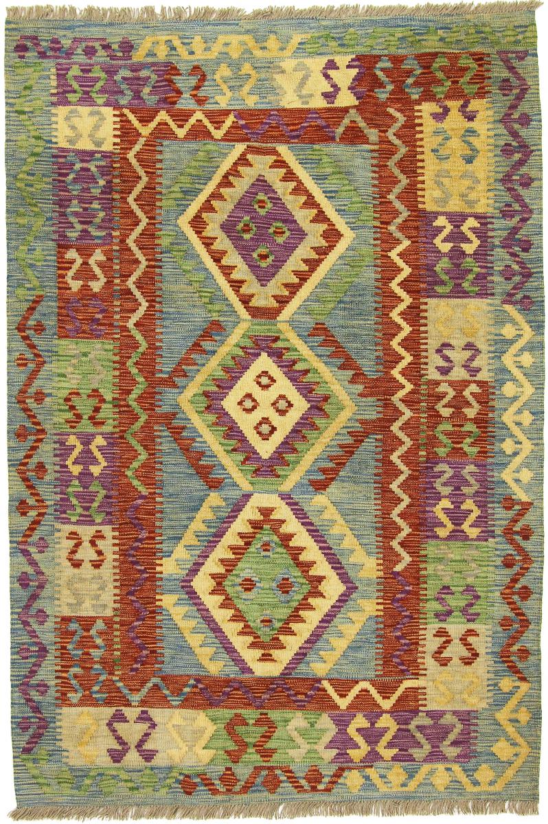 Tapete afegão Kilim Afegão 181x124 181x124, Tapete persa Tecido à mão