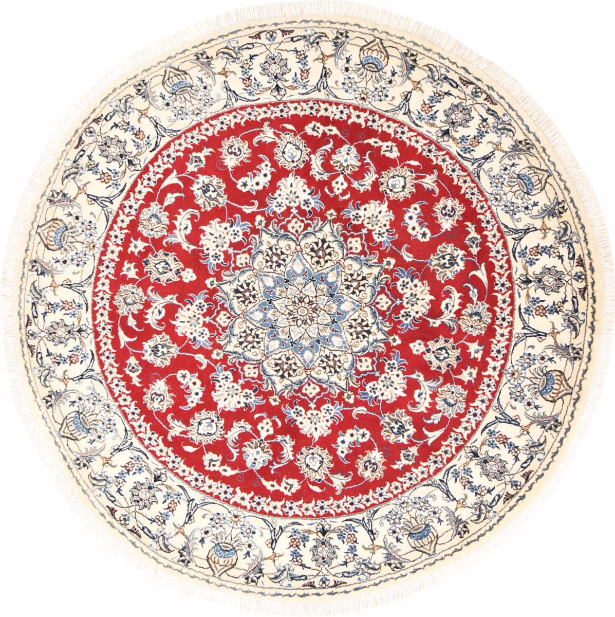 Tapis persan Naïn 199x201 199x201, Tapis persan Noué à la main