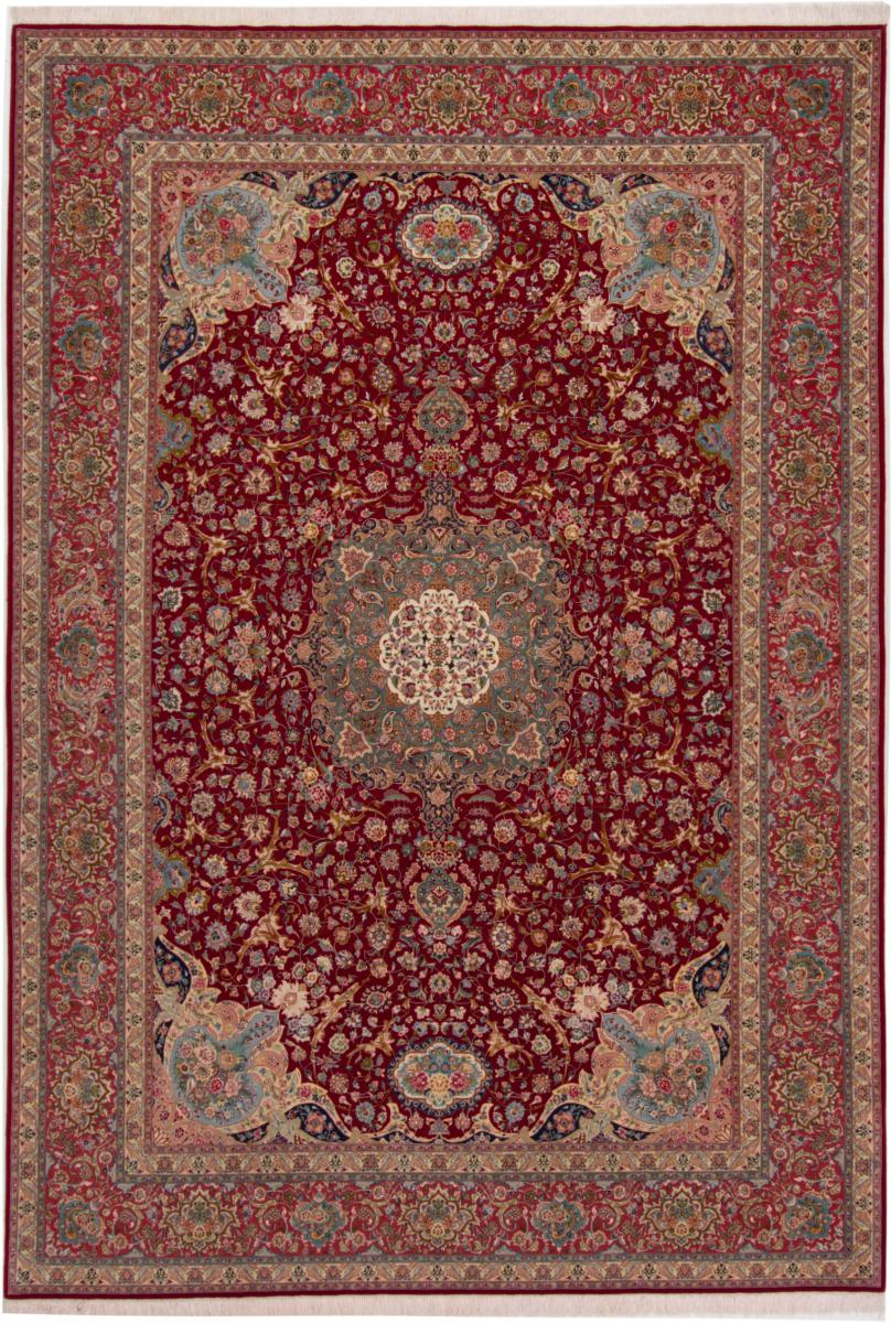 Persian Rug Tabriz 70Raj Silk Warp 355x242 355x242, Persian Rug Knotted by hand