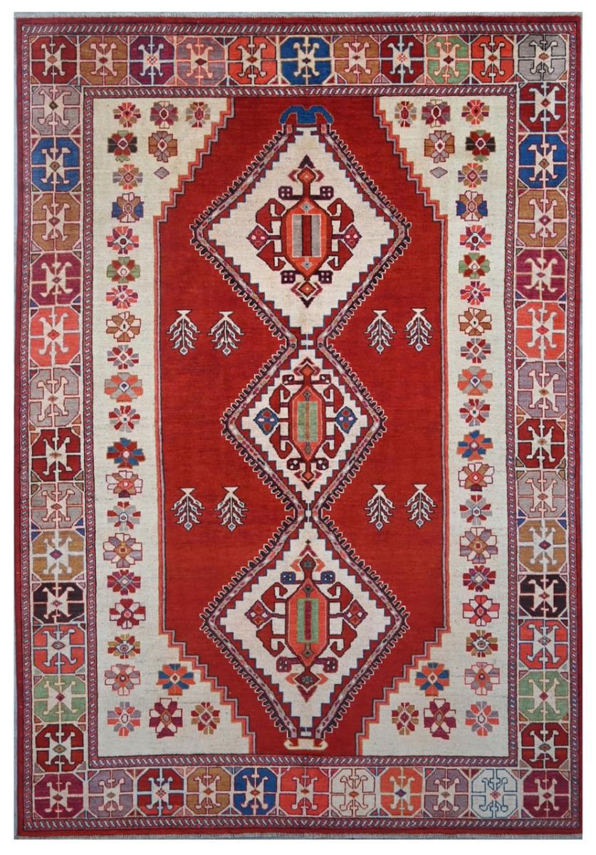 Afghan rug Kazak Darya 9'9"x6'6" 9'9"x6'6", Persian Rug Knotted by hand