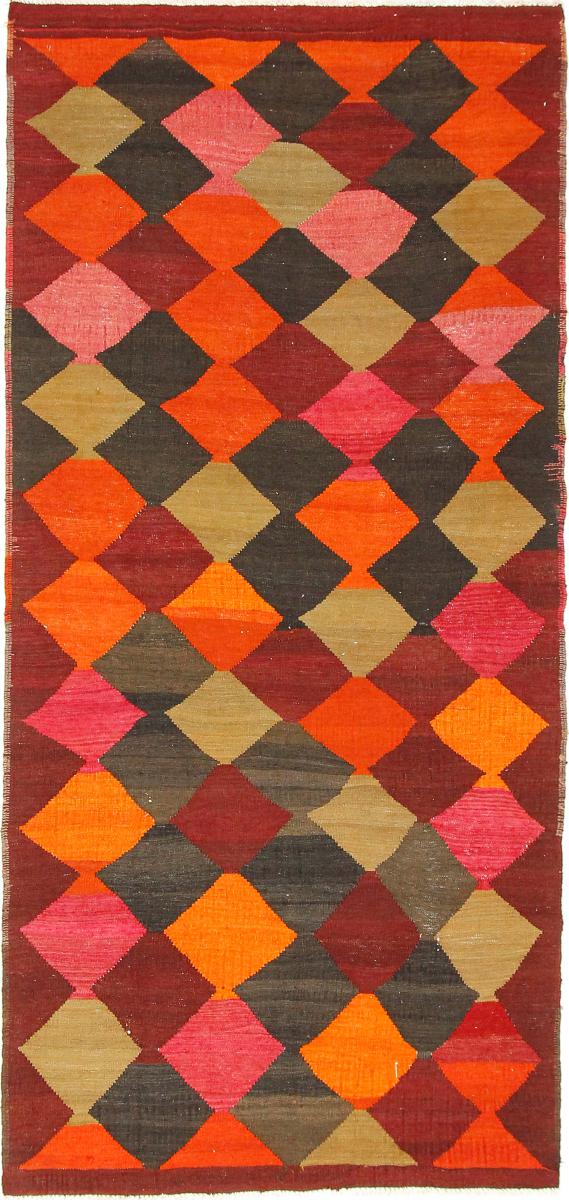 Tapete persa Kilim Fars Azerbaijan Antigo 265x125 265x125, Tapete persa Tecido à mão