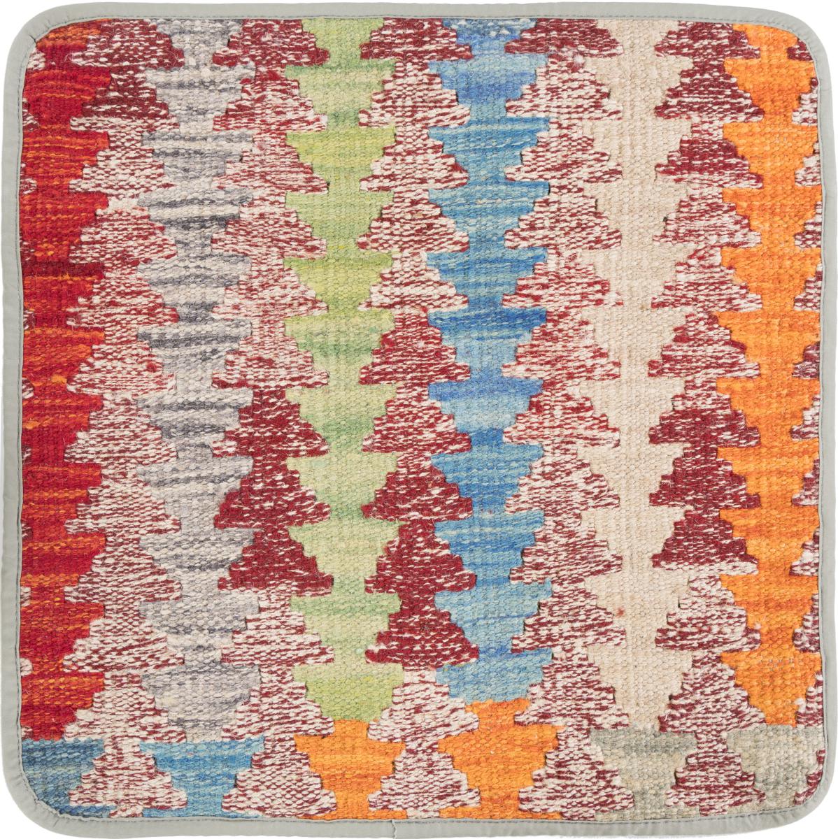Afghan rug Kilim Afghan Cushion Cover 45x45 45x45, Persian Rug Knotted by hand
