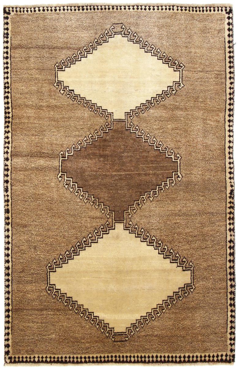 Tapete persa Ghashghai 206x135 206x135, Tapete persa Atado à mão