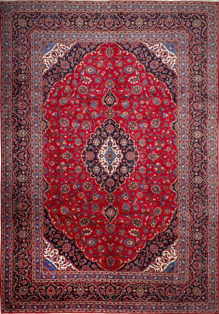 Perzsa szőnyeg Kashan 13'7"x9'4" 13'7"x9'4", Perzsa szőnyeg Kézzel csomózva