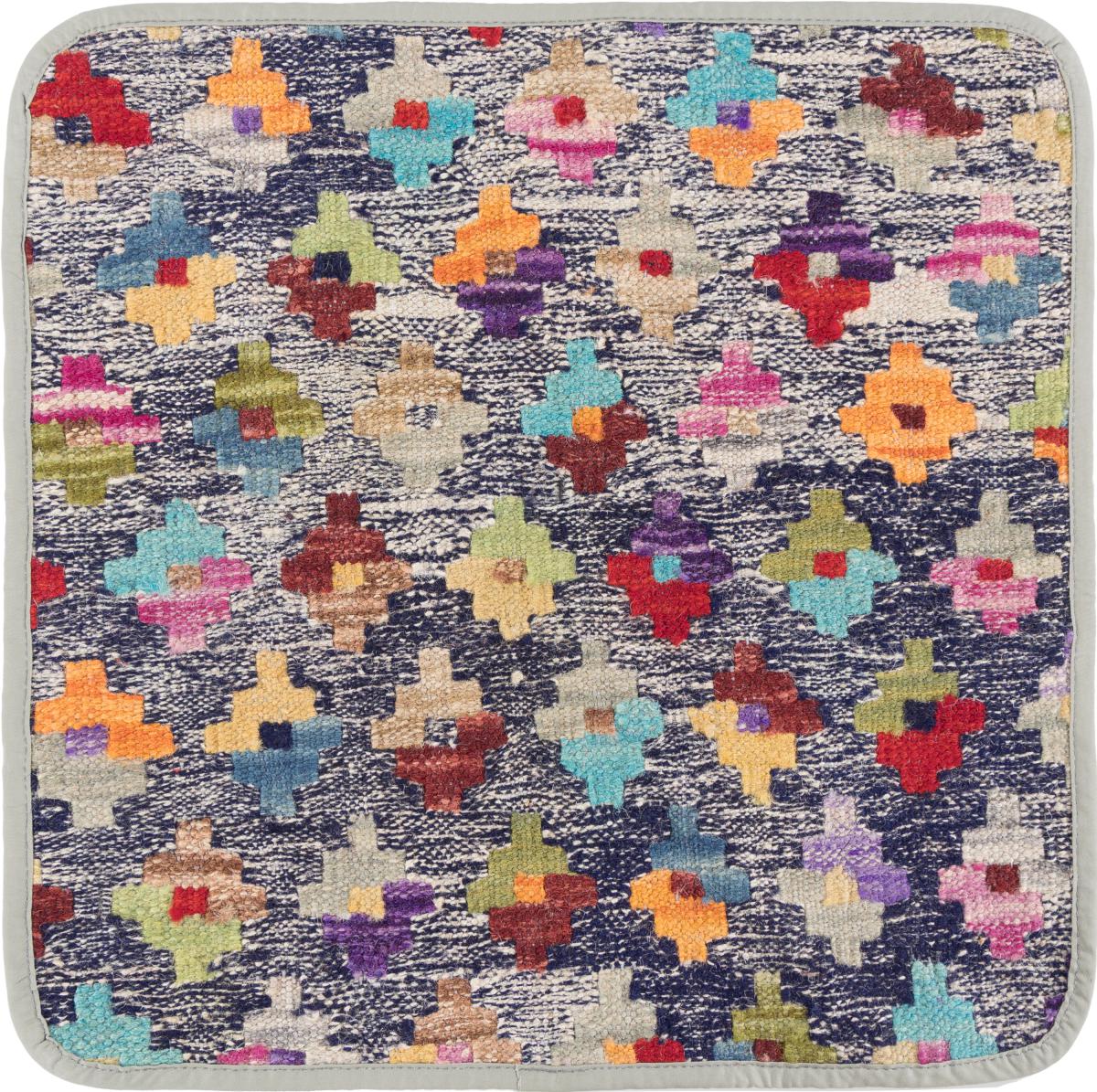 Afghanischer Teppich Kelim Afghan Kissenbezug 1'6"x1'6" 1'6"x1'6", Perserteppich Handgeknüpft