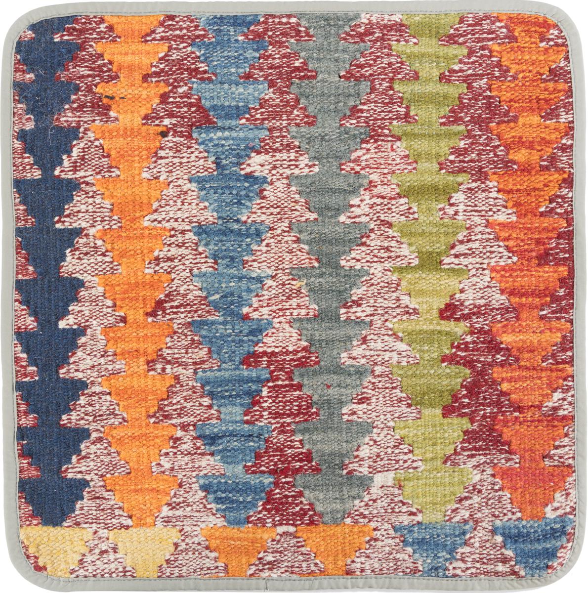 Afghan rug Kilim Afghan Cushion Cover 45x45 45x45, Persian Rug Knotted by hand