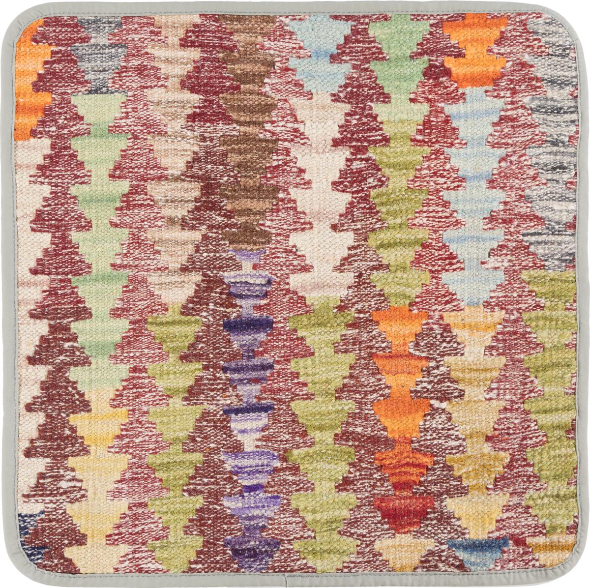 Afghan rug Kilim Afghan Cushion Cover 45x45 45x45, Persian Rug Knotted by hand