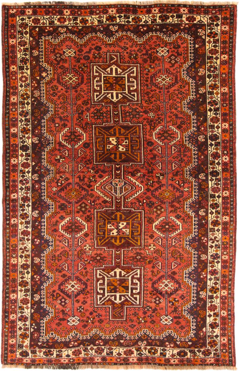 Tapis persan Shiraz 263x166 263x166, Tapis persan Noué à la main