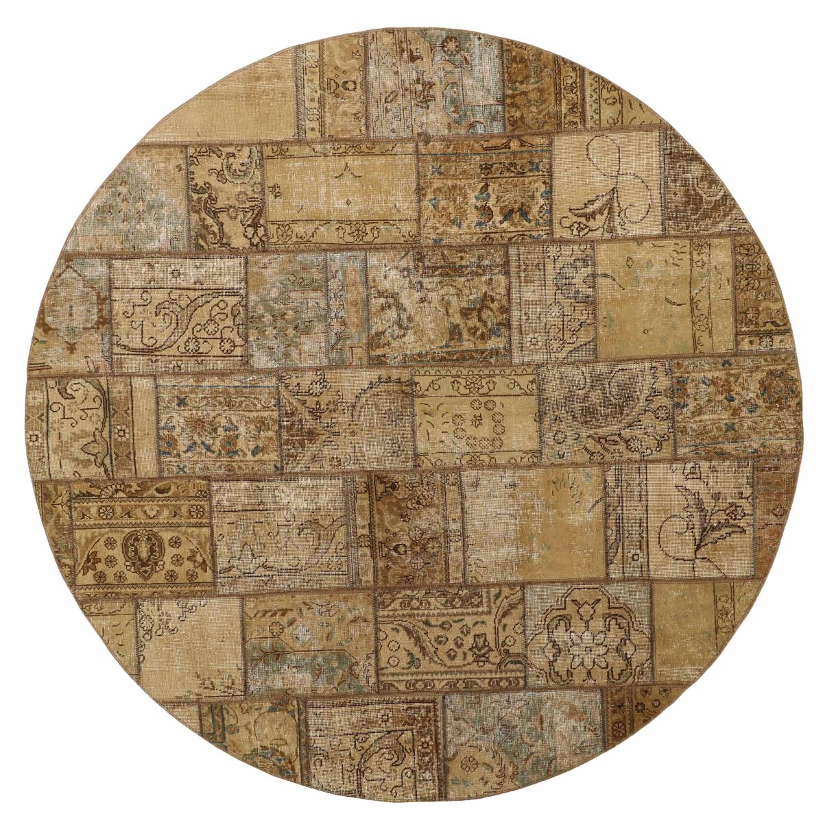 Perserteppich Patchwork 8'2"x8'3" 8'2"x8'3", Perserteppich Handgeknüpft