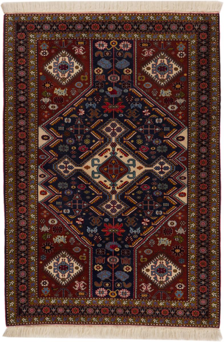 Persian Rug Ghashghai 4'9"x3'4" 4'9"x3'4", Persian Rug Knotted by hand