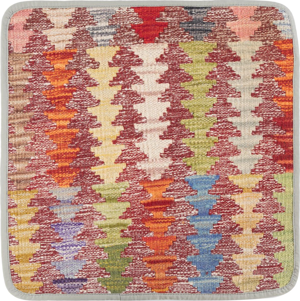 Afghan rug Kilim Afghan Cushion Cover 45x45 45x45, Persian Rug Knotted by hand