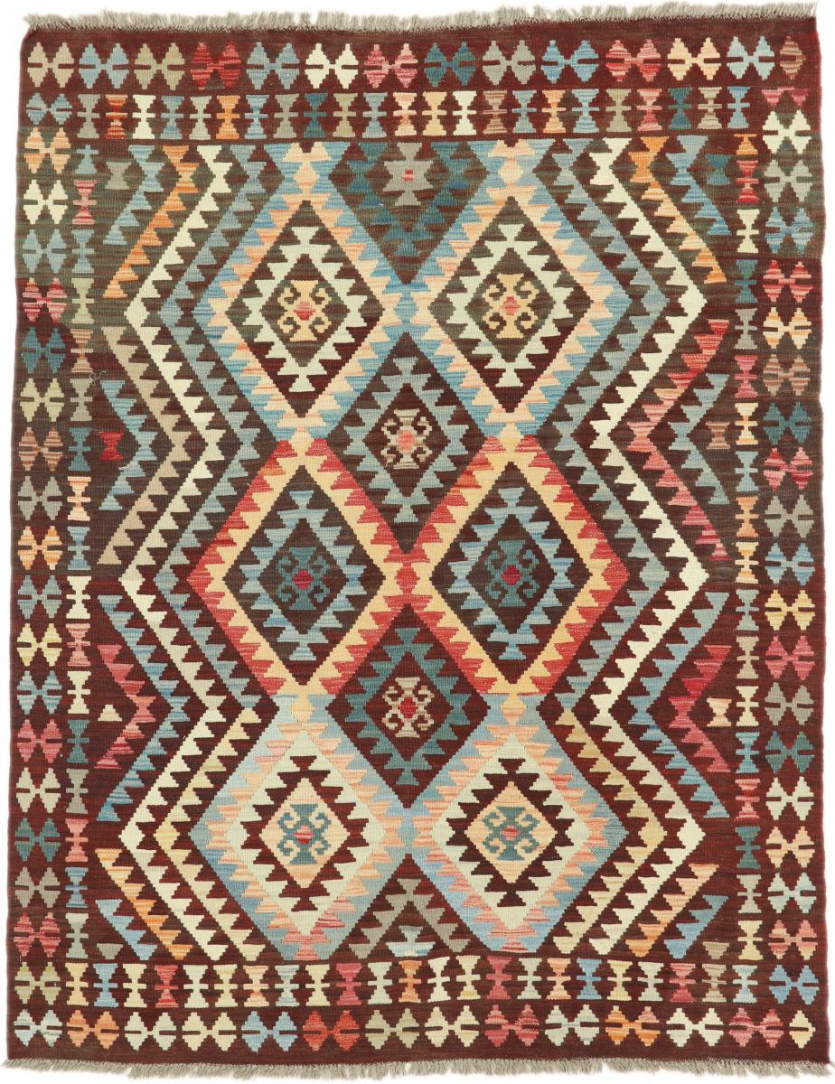 Tapete afegão Kilim Afegão 195x152 195x152, Tapete persa Tecido à mão