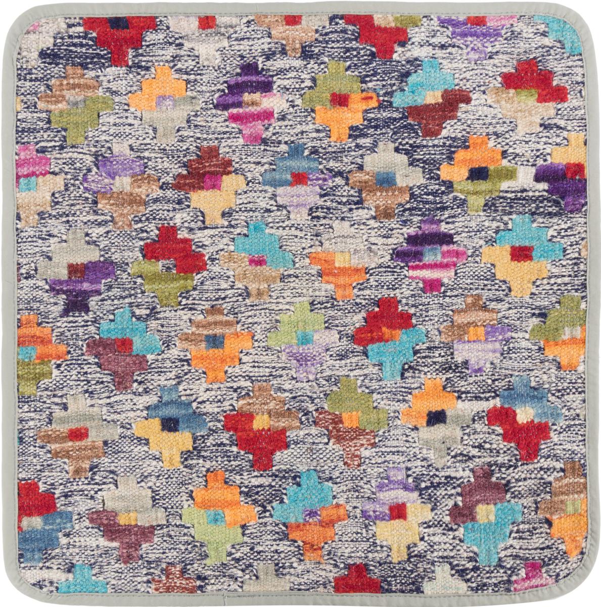 Afghanischer Teppich Kelim Afghan Kissenbezug 1'6"x1'6" 1'6"x1'6", Perserteppich Handgeknüpft