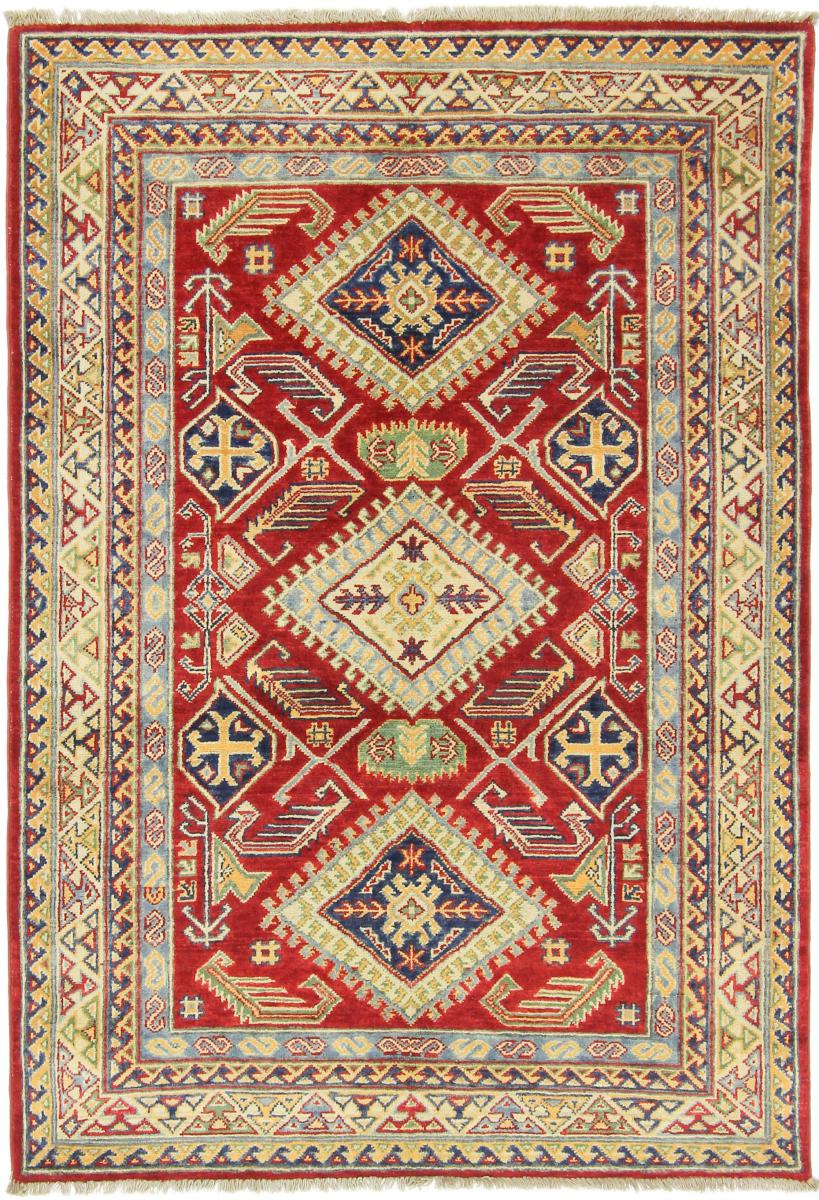 Tapis afghan Kazak 185x126 185x126, Tapis persan Noué à la main