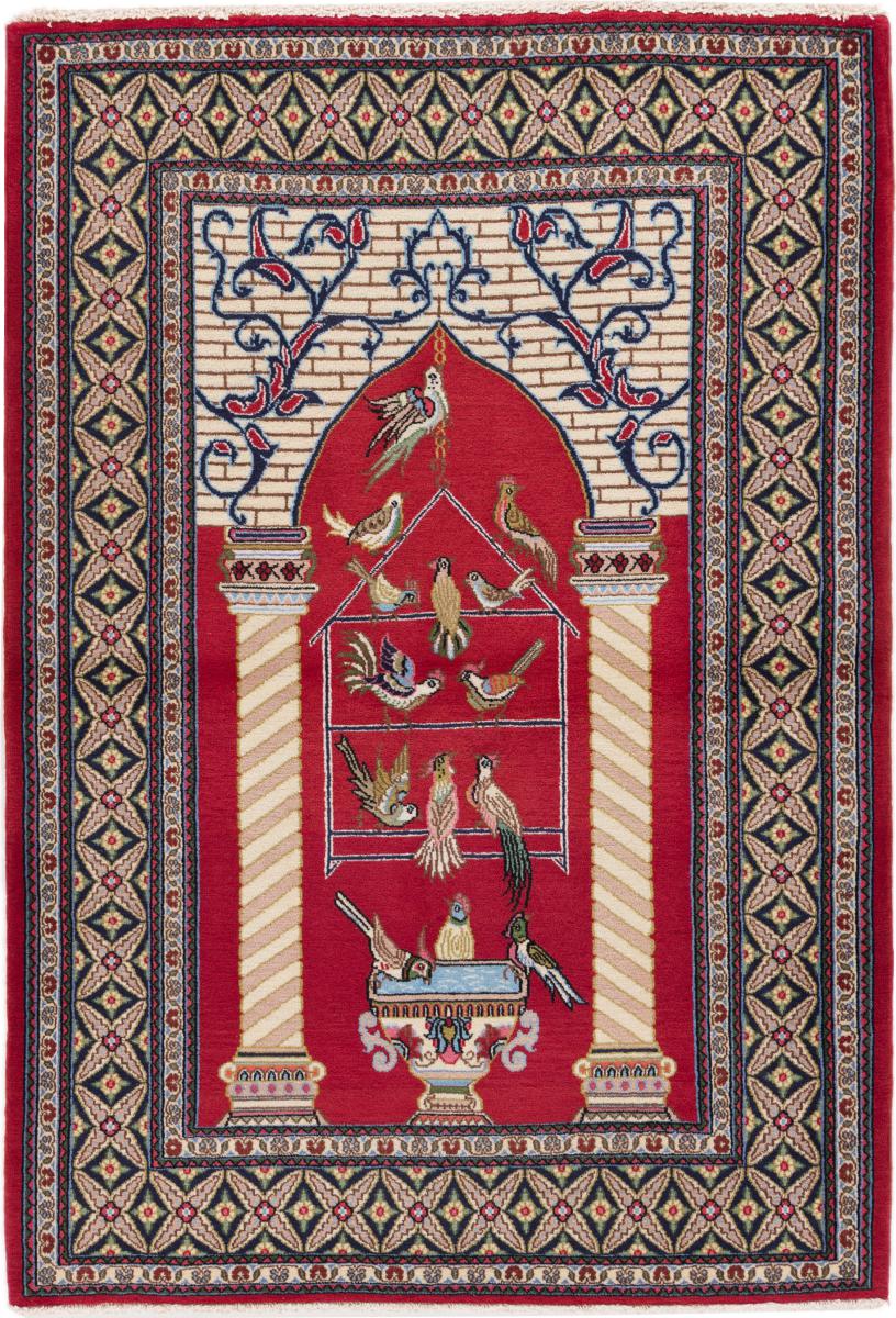 Perzisch tapijt Qum Kork 156x107 156x107, Perzisch tapijt Handgeknoopte