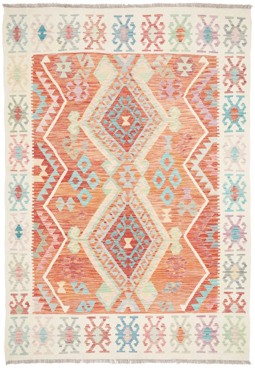 Tapis afghan Kilim Afghan 253x175 253x175, Tapis persan Tissé à la main