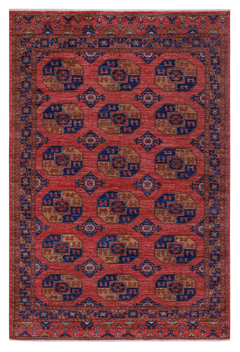 Tapis pakistanais Turkaman 256x169 256x169, Tapis persan Noué à la main