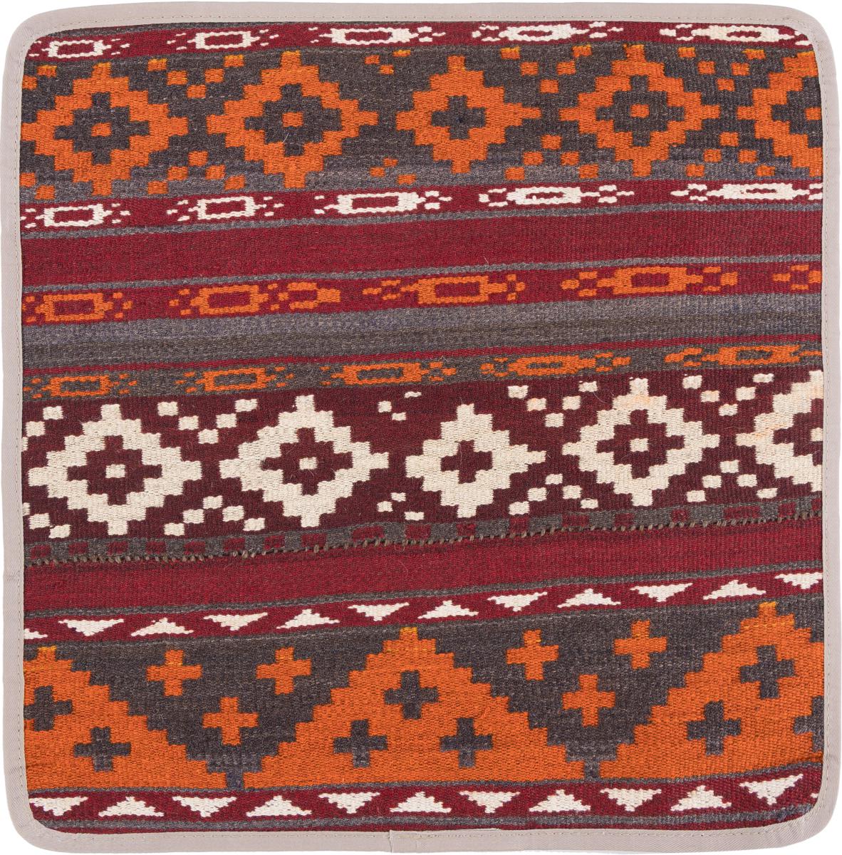 Afghan rug Kilim Afghan Cushion Cover 45x45 45x45, Persian Rug Knotted by hand