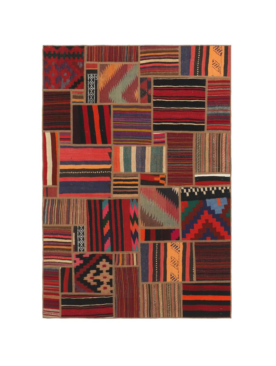 Persian Rug Kilim Patchwork 201x141 201x141, Persian Rug Woven by hand