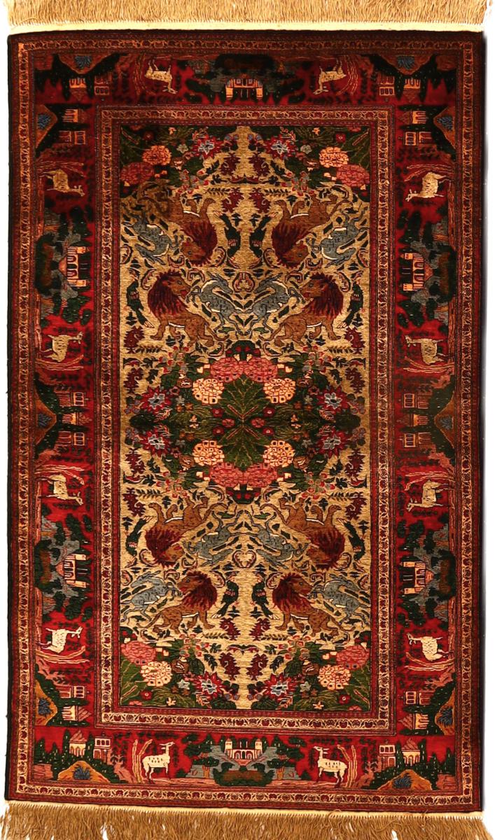 Persisk teppe Quchan Silke 154x95 154x95, Persisk teppe Knyttet for hånd