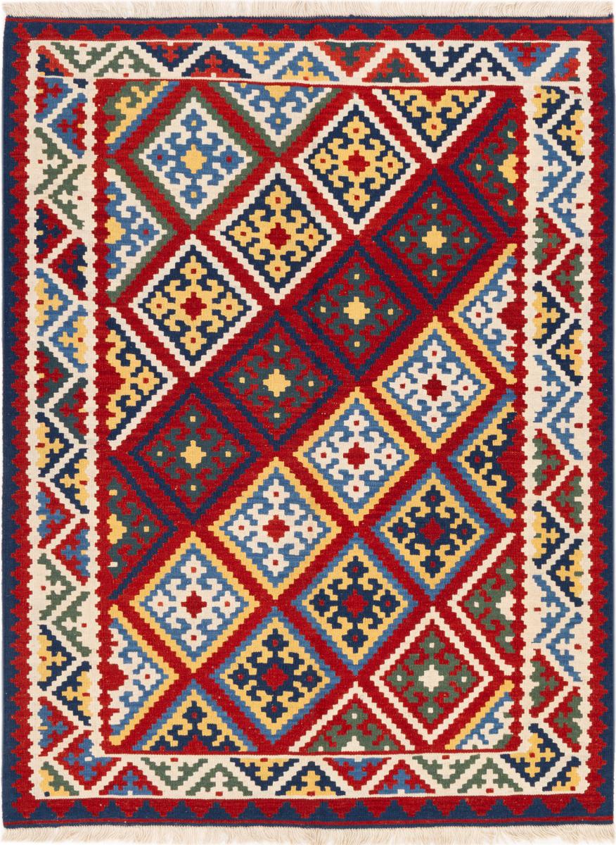 Alfombra persa Kilim Fars Ghashghai 199x154 199x154, Alfombra persa Tejido a mano