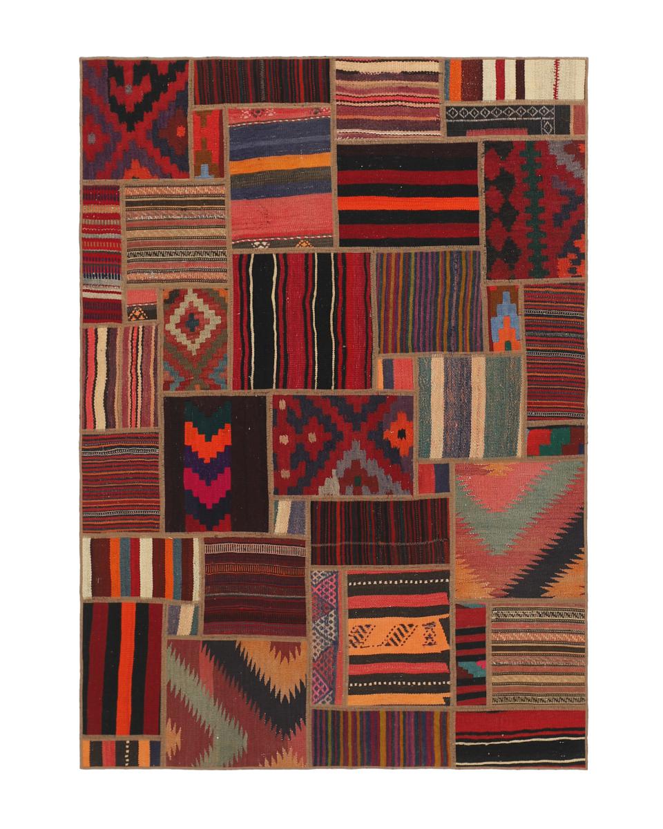 Persian Rug Kilim Patchwork 201x141 201x141, Persian Rug Woven by hand
