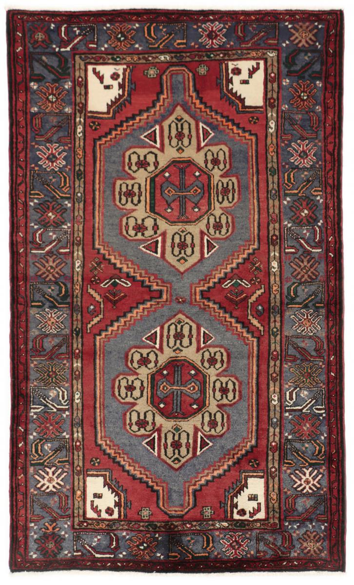 Tapis persan Hamadan 214x129 214x129, Tapis persan Noué à la main