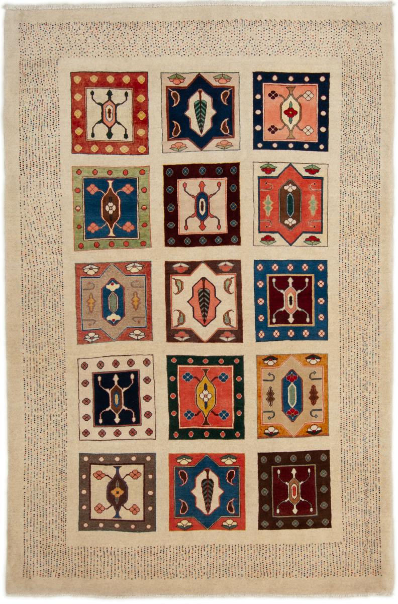 Persian Rug Persian Gabbeh Loribaft 8'0"x5'2" 8'0"x5'2", Persian Rug Knotted by hand