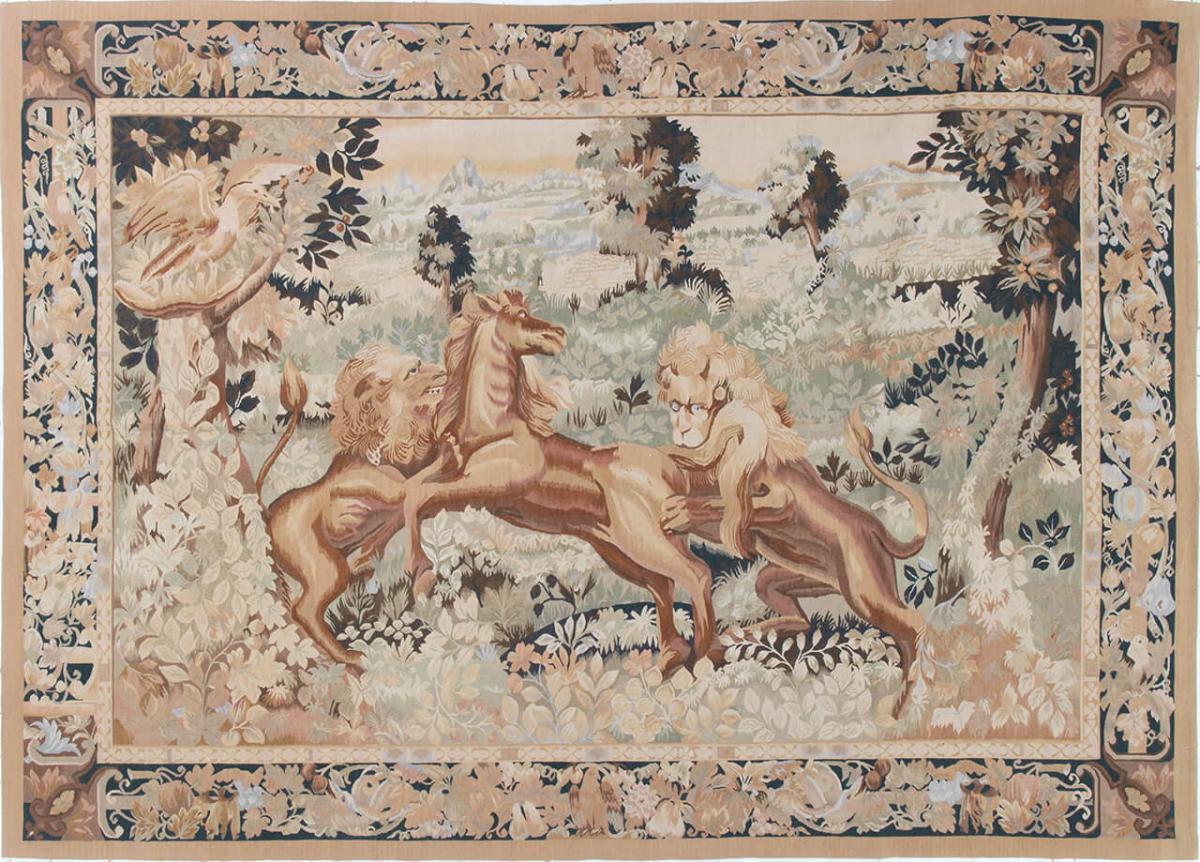 Alfombra china Kilim Aubusson 297x213 297x213, Alfombra persa Tejido a mano