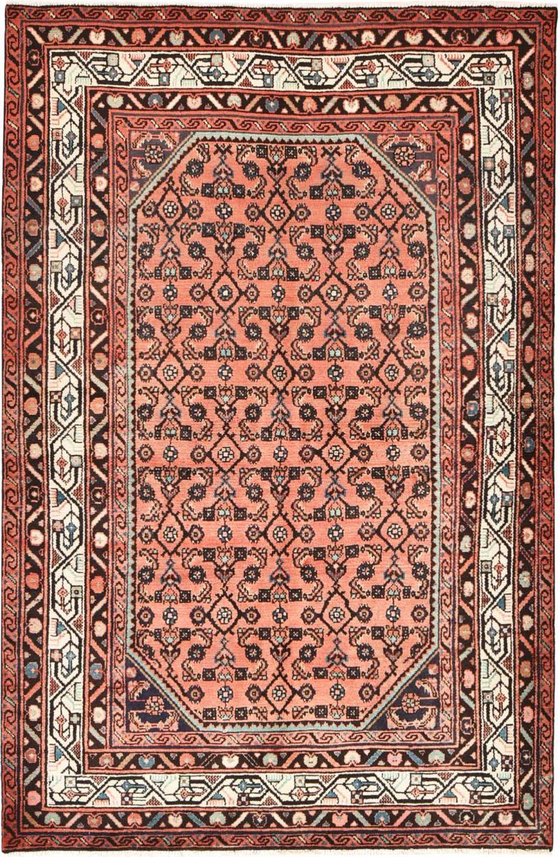 Persian Rug Hamadan 6'9"x4'4" 6'9"x4'4", Persian Rug Knotted by hand