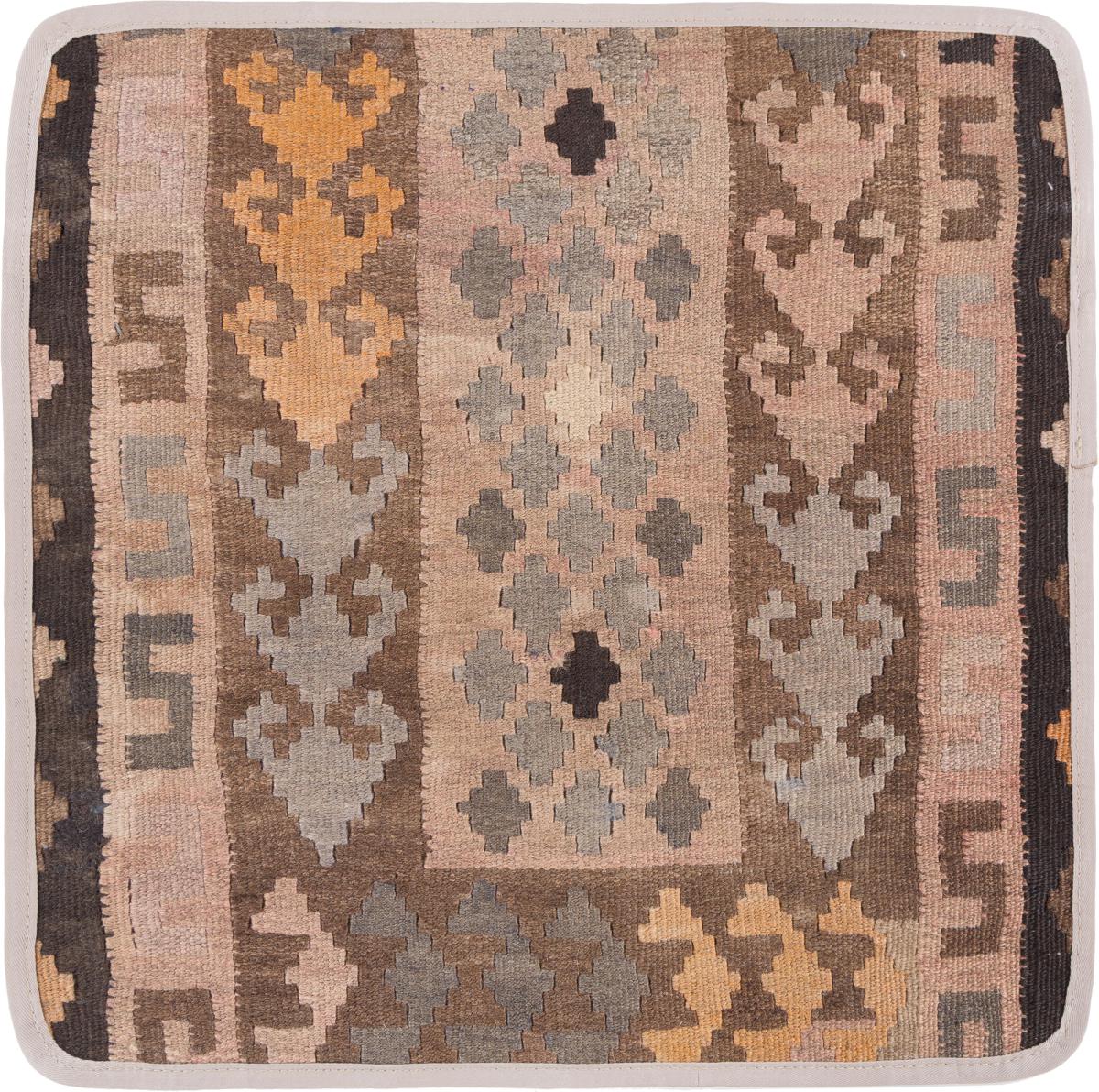Afghan rug Kilim Afghan Cushion Cover 45x45 45x45, Persian Rug Knotted by hand