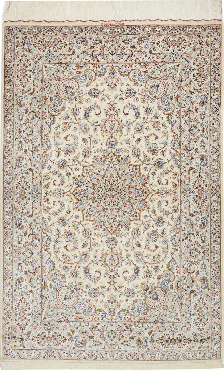 Perzsa szőnyeg Ghom Selyem 4'11"x3'3" 4'11"x3'3", Perzsa szőnyeg Kézzel csomózva