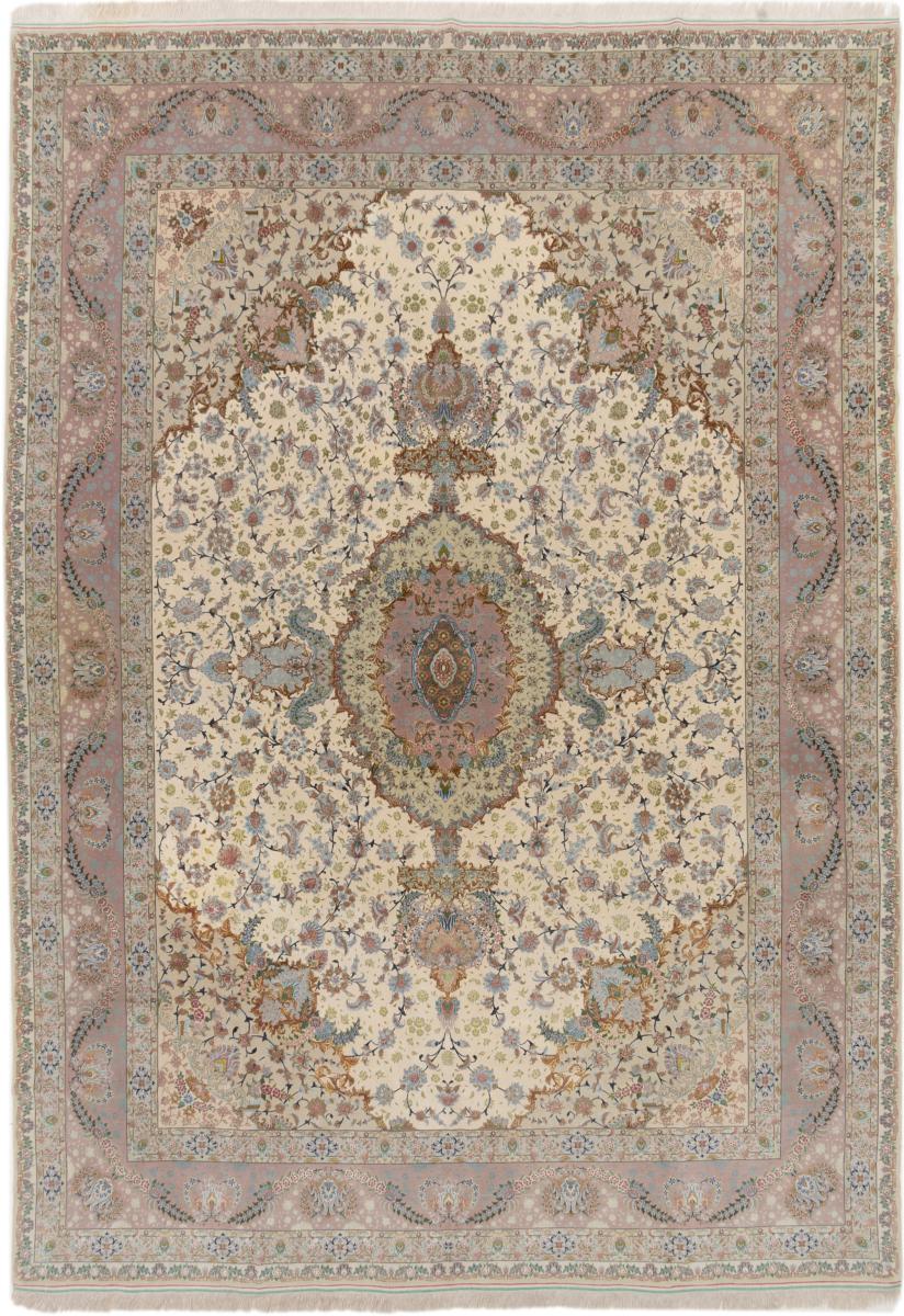 Tapete persa Tabriz 80Raj Fio de Seda 405x295 405x295, Tapete persa Atado à mão