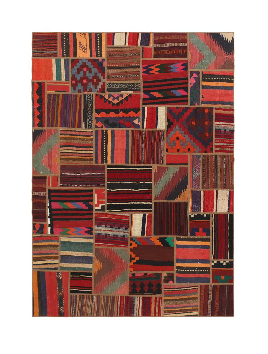 Persialainen matto Kelim Patchwork 241x169 241x169, Persialainen matto kudottu