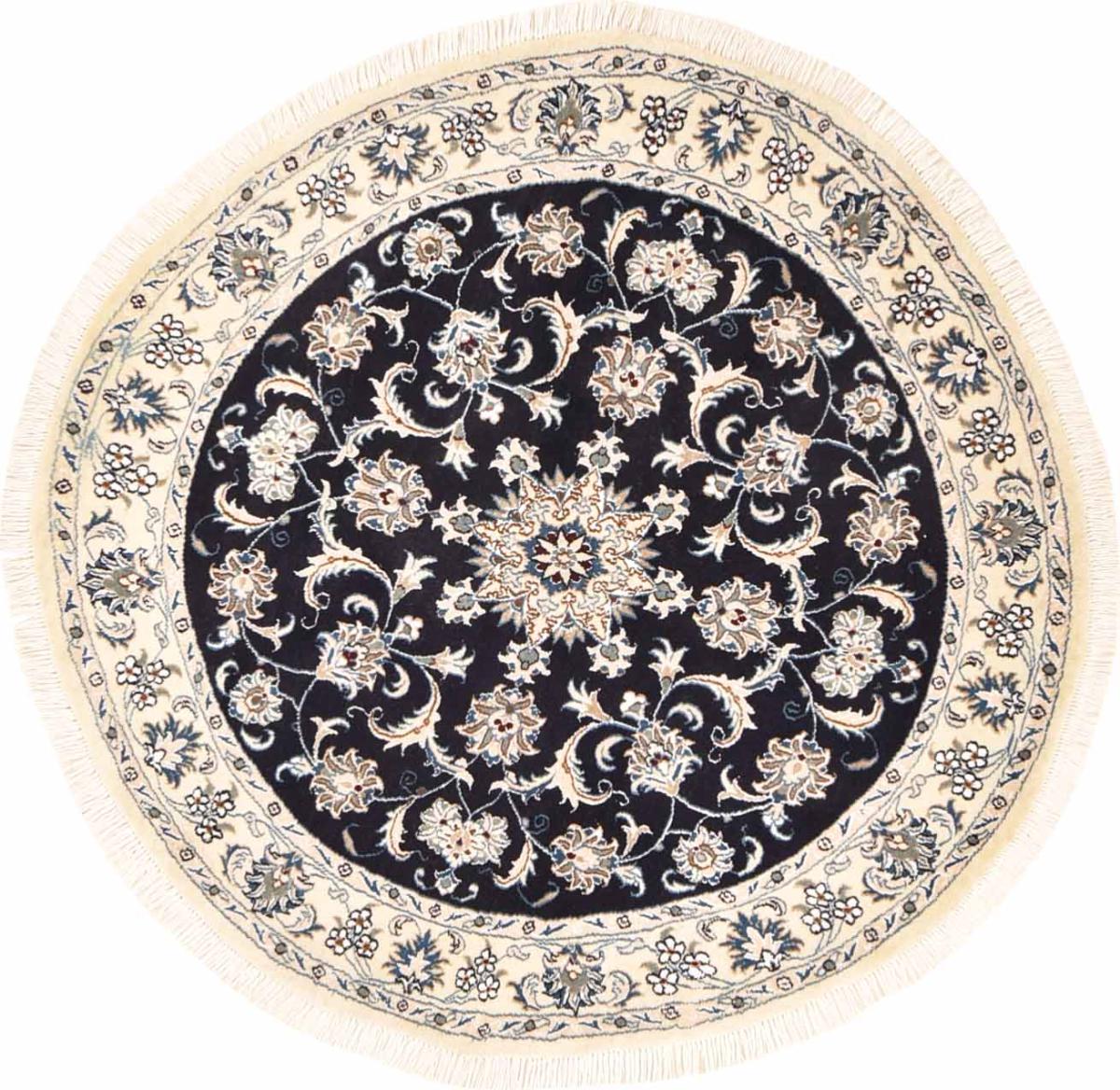 Tapis persan Naïn 147x149 147x149, Tapis persan Noué à la main