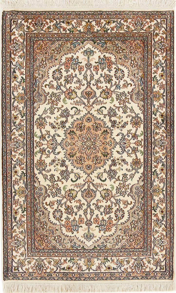 Ινδικό χαλί Kashmir μετάξι 124x80 124x80, Περσικό χαλί Οι κόμποι έγιναν με το χέρι
