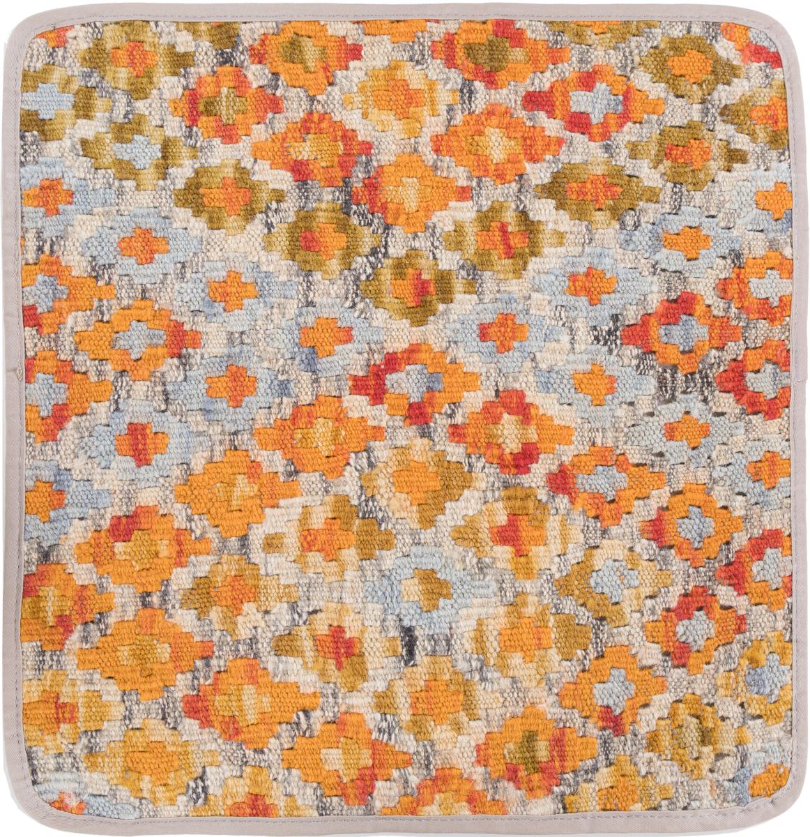 Afghan rug Kilim Afghan Cushion Cover 45x45 45x45, Persian Rug Knotted by hand