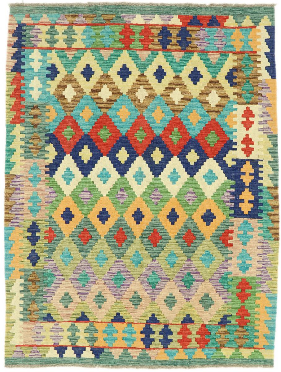 Tapete afegão Kilim Afegão 174x133 174x133, Tapete persa Tecido à mão