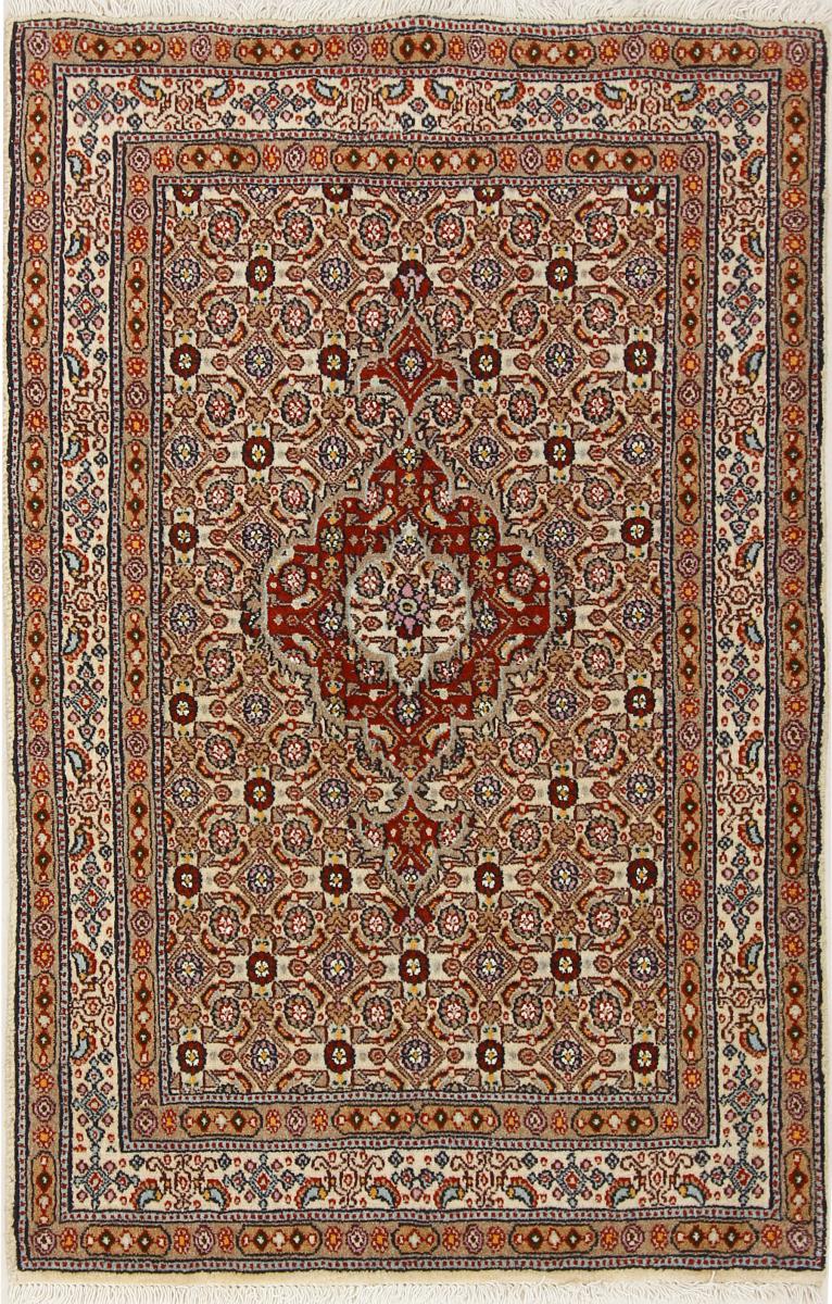 Persian Rug Moud 4'0"x2'7" 4'0"x2'7", Persian Rug Knotted by hand